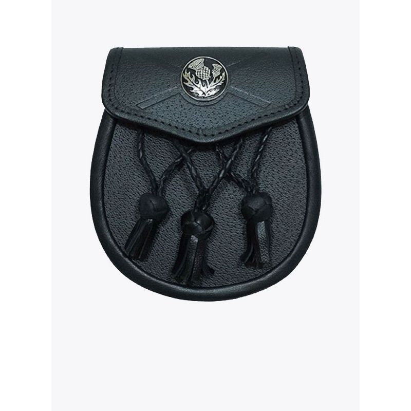All Leather Daywear Sporran With Free Chain Belt All Leather Daywear Sporran With Free Chain Belt