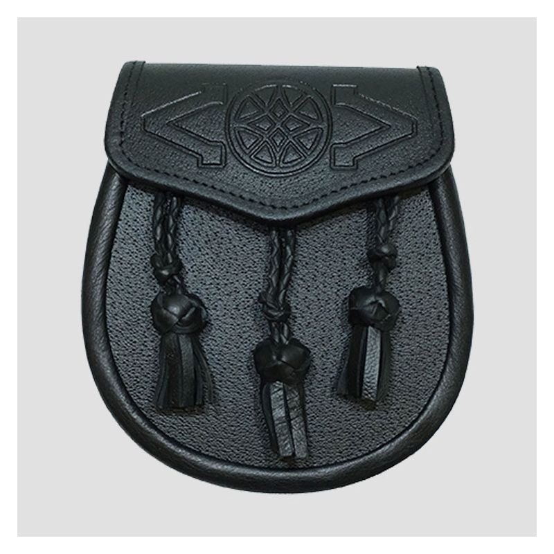 All Leather Daywear Sporran With Free Chain Belt All Leather Daywear Sporran With Free Chain Belt