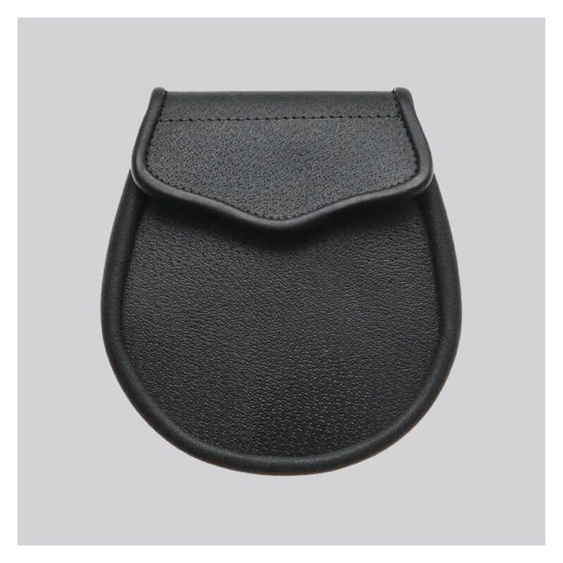 Modern Design Black Leather Sporran With Free Chain Belt Modern Design Black Leather Sporran With Free Chain Belt