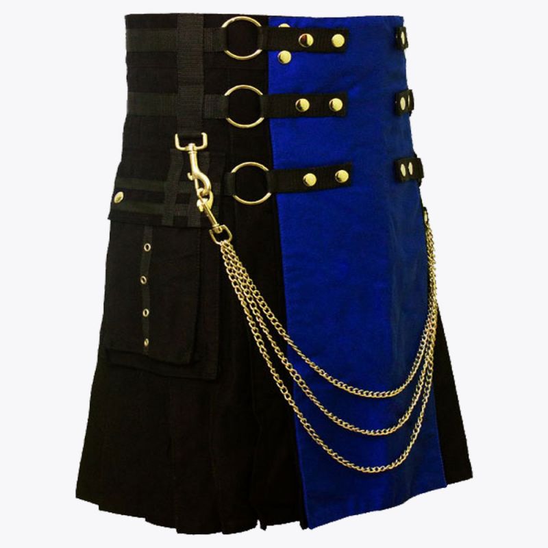 Black & Blue Hybrid Utility Kilt For Men
Black & Blue Hybrid Utility Kilt For Men