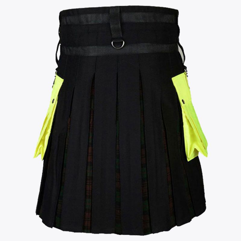 Black and Blue Hybrid Utility Kilt

