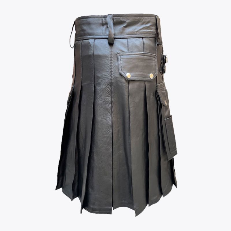 Black Leather Kilt

