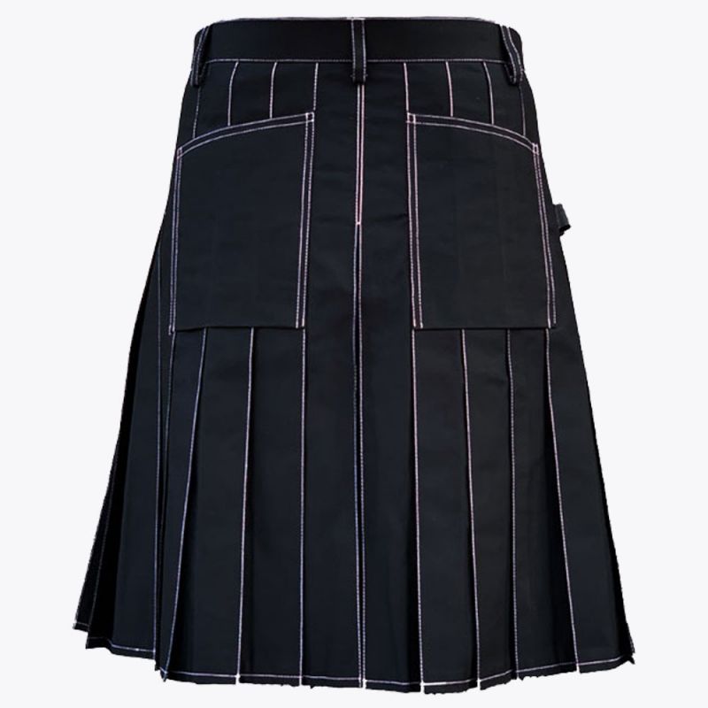 Black Working Kilt For Men
