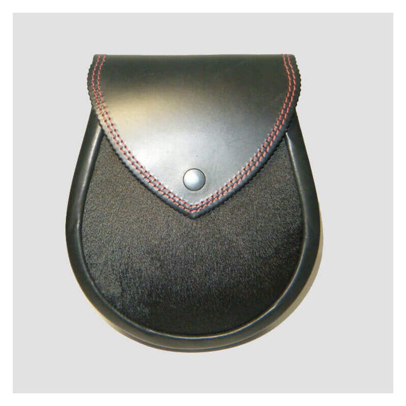 Black Hair Leather Sporran Black Hair Leather Sporran
