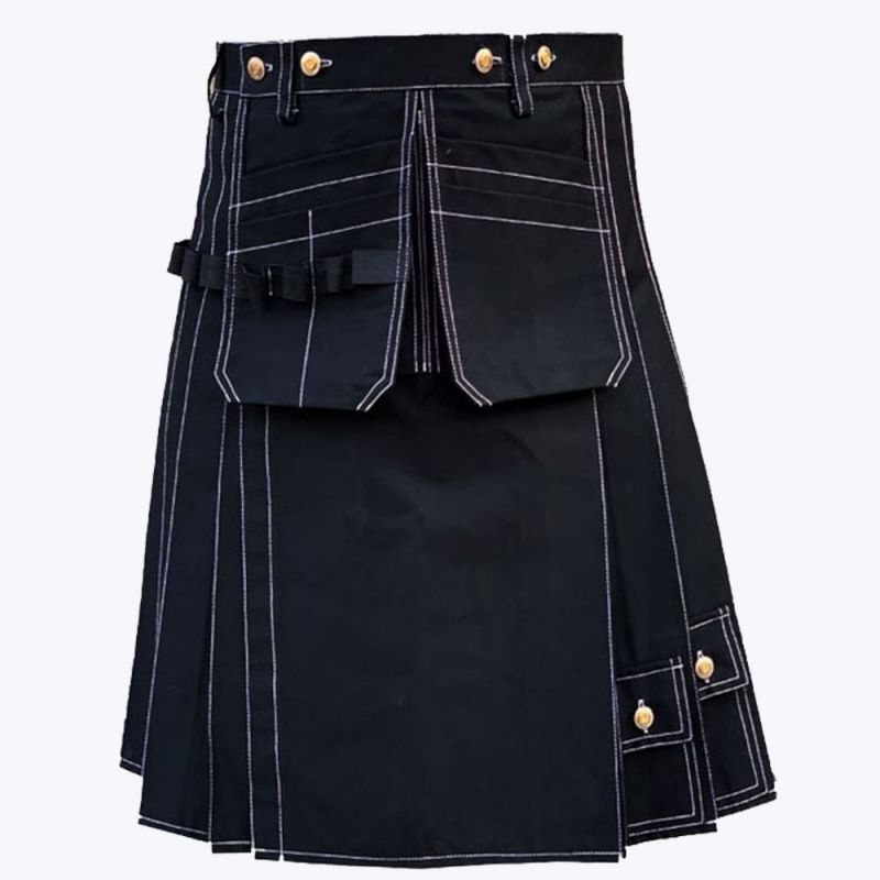Black Working Kilt For Men Black Working Kilt For Men