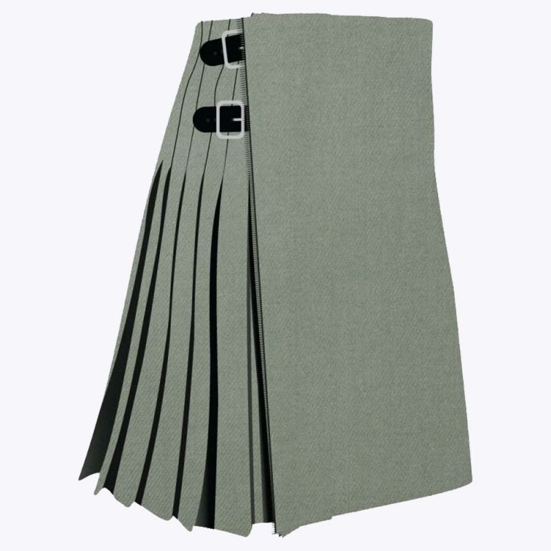 Blue Weathered Plain Tartan Kilt Blue Weathered Plain Tartan Kilt