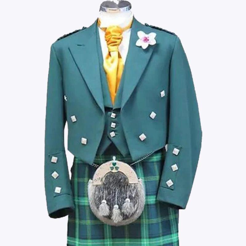 Bottle Green Prince Charlie Jacket and Vest