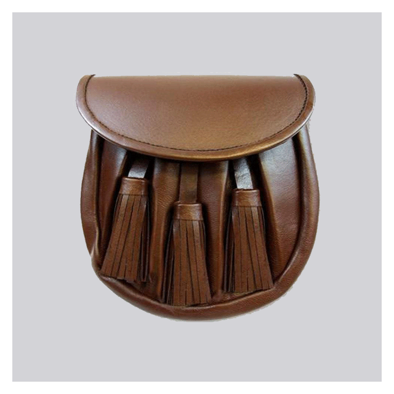 Brown Rob Roy Leather Sporran Brown Rob Roy Leather Sporran