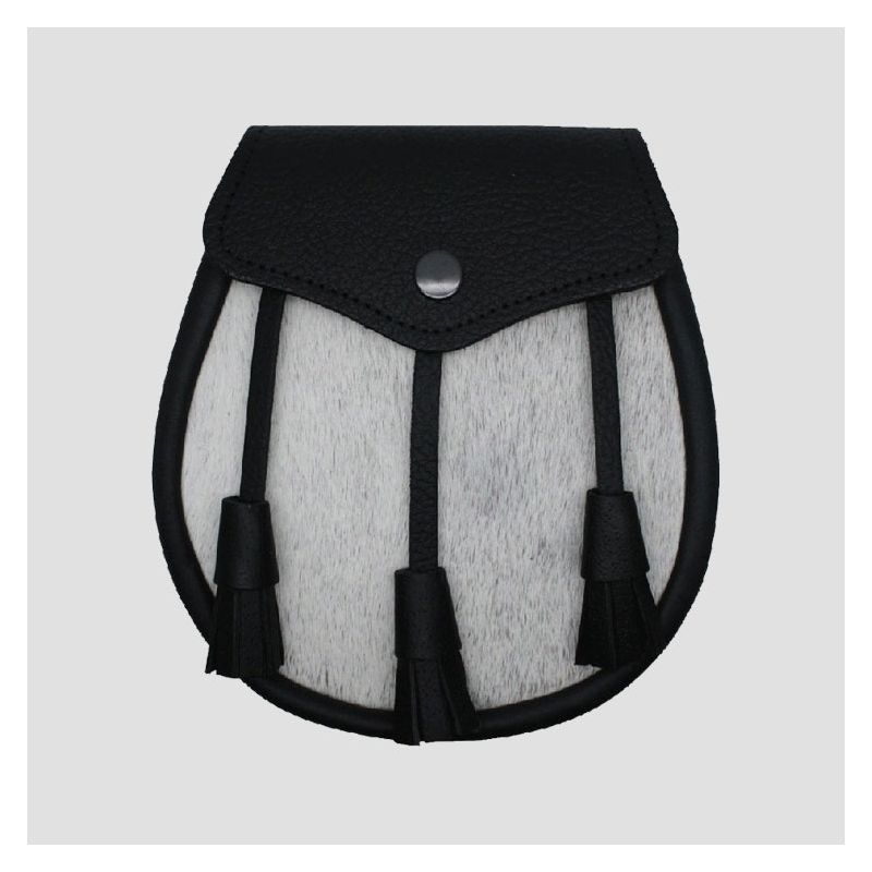 Calfskin Leather Tassel Semi Dress Natural Sporran Calfskin Leather Tassel Semi Dress Natural Sporran
