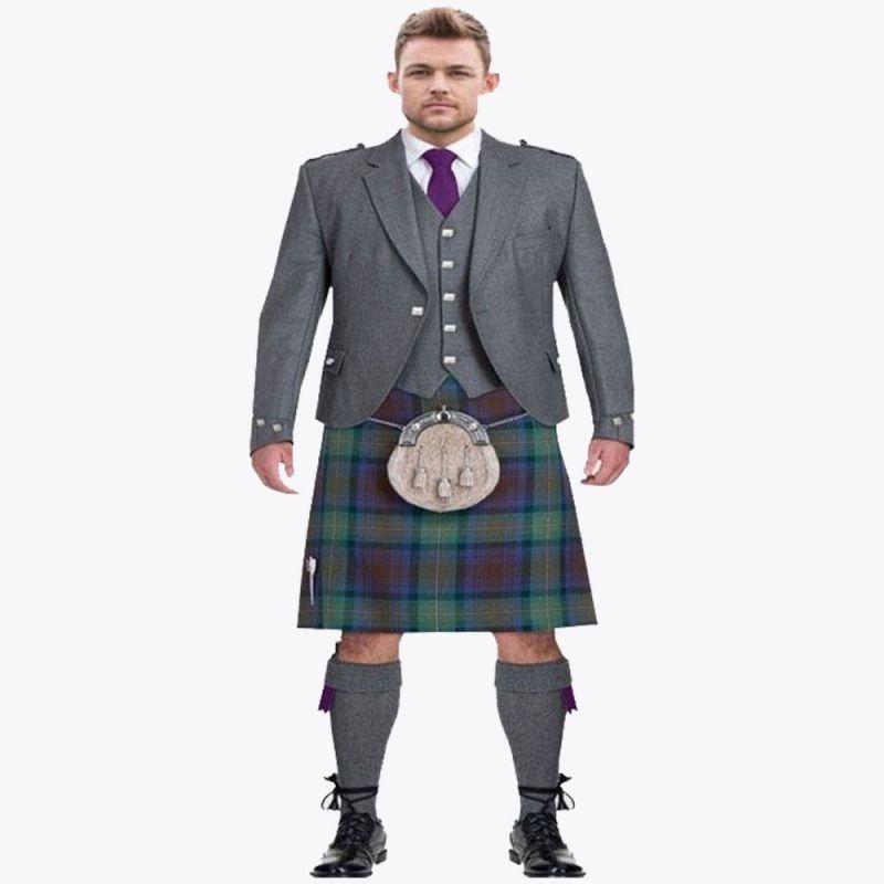 Custom Made Light Grey Argyll Jacket & Kilt Outfit Package
Custom Made Light Grey Argyll Jacket & Kilt Outfit Package