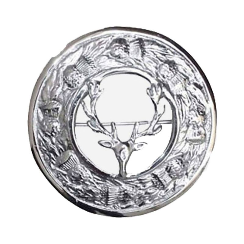 Enamel Head Stag Kilt Brooch Enamel Head Stag Kilt Brooch
