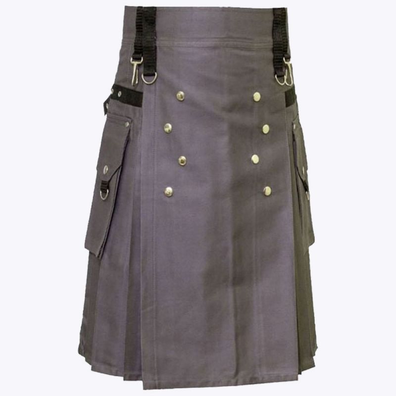 Grey Utility Kilt For Active Man Grey Utility Kilt For Active Man