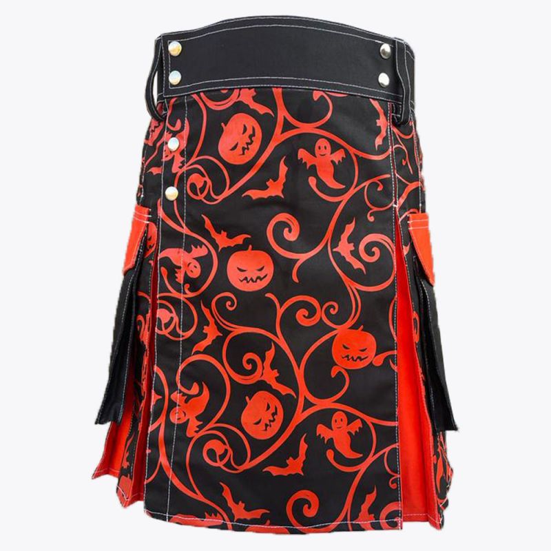 Halloween Hybrid Utility Kilt For Men Halloween Hybrid Utility Kilt For Men