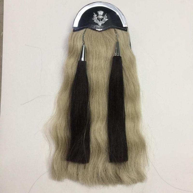 Horse Hair Sporran with Thistle Badge Sporran