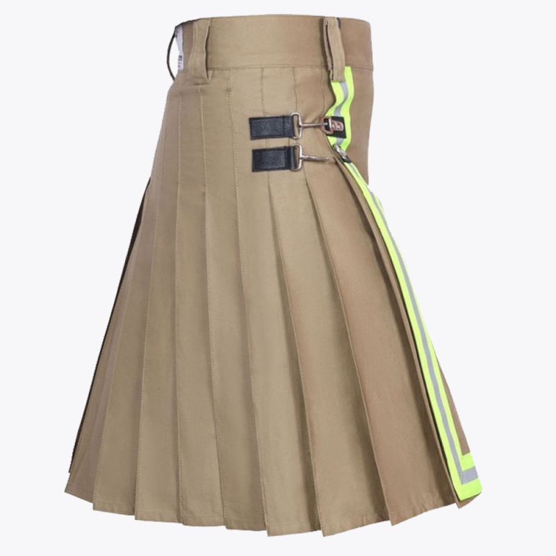 Khaki Firefighter Utility Kilt For Men
