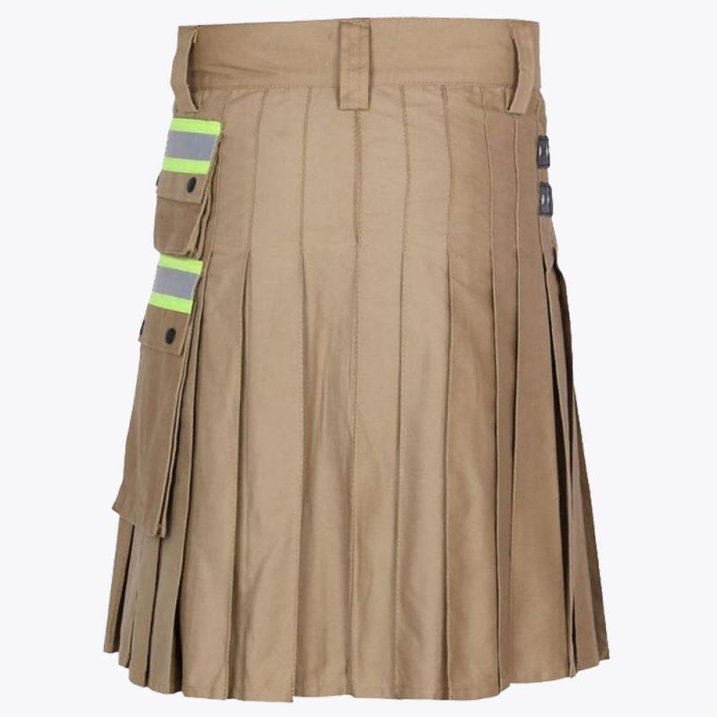 Khaki Firefighter Utility Kilt For Men
