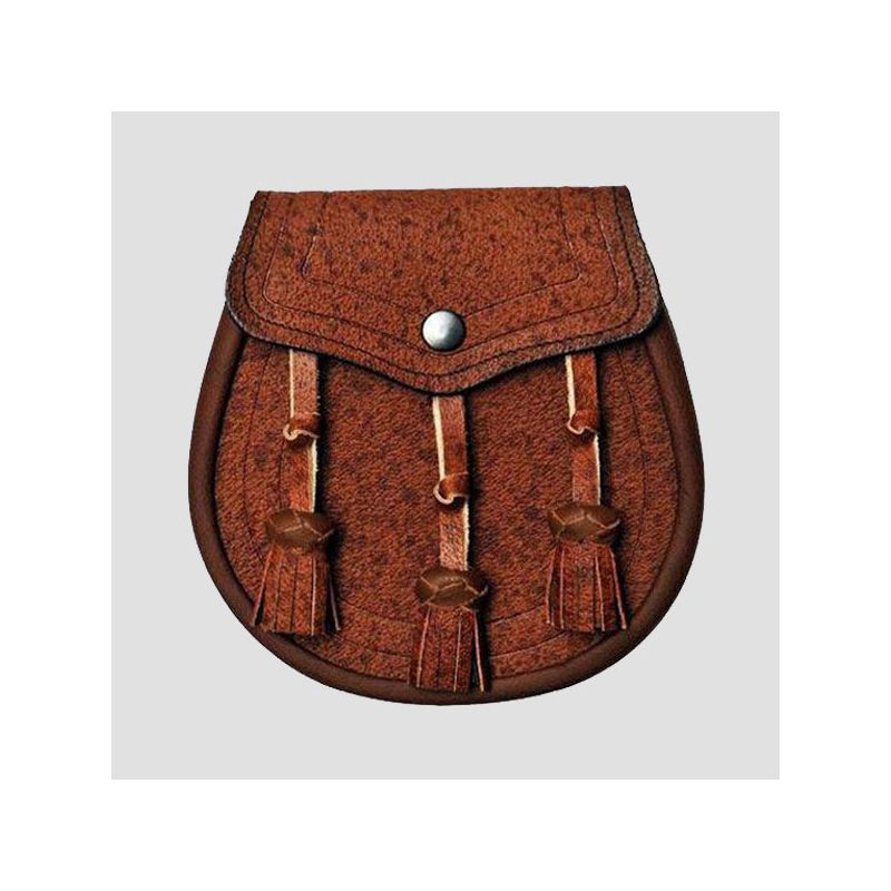 Khaki Classic Design Leather Sporran Khaki Classic Design Leather Sporran