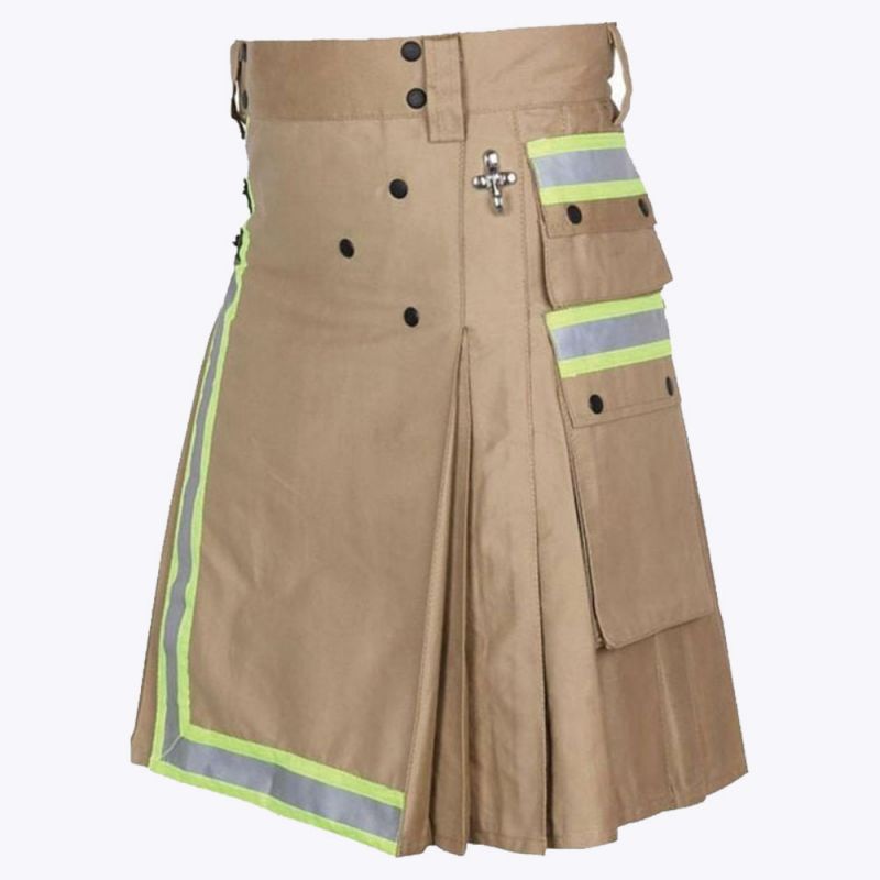Khaki Firefighter Utility Kilt For Men Khaki Firefighter Utility Kilt For Men