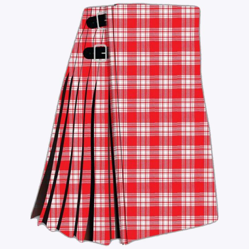 Menzies Red & White Modern Tartan Kilt Menzies Red & White Modern Tartan Kilt