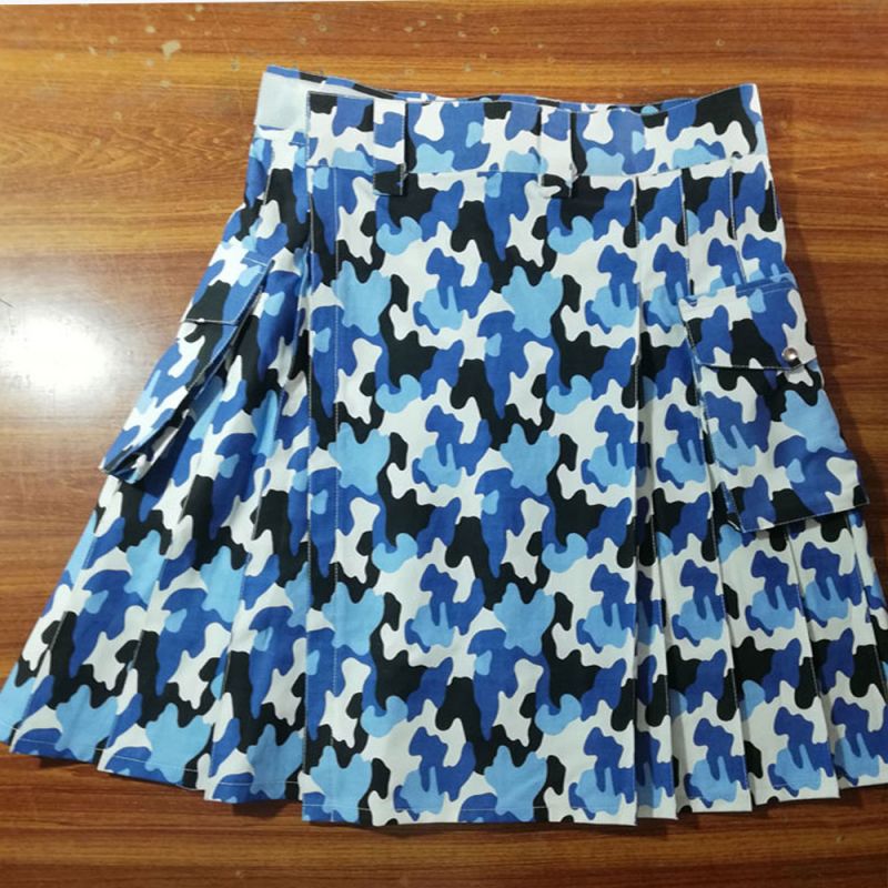 Military Camo Fashion Utility Kilt
