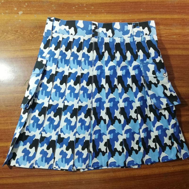 Military Camo Fashion Utility Kilt

