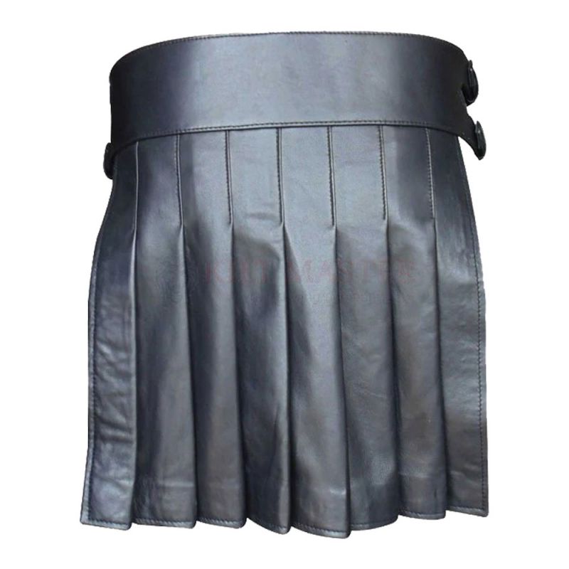Mini Studded Leather Kilt