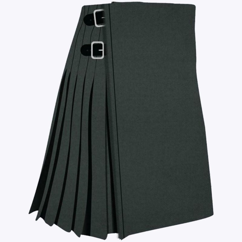 Solid Black Weathered Tartan Kilt Solid Black Weathered Tartan Kilt