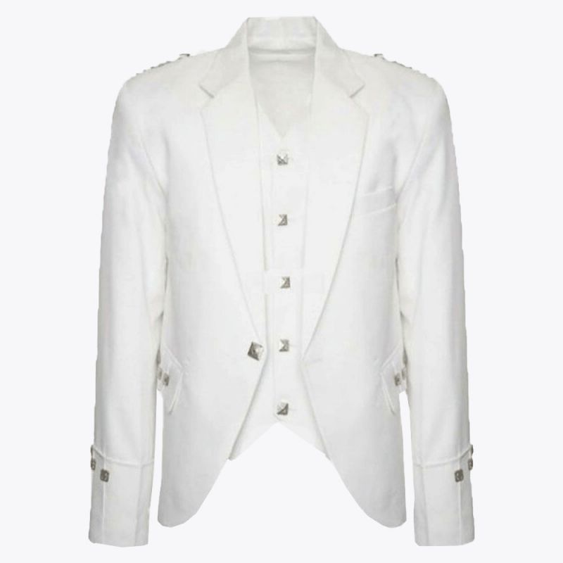 White Argyll Jacket And Vest Made To Measure White Argyll Jacket And Vest Made To Measure