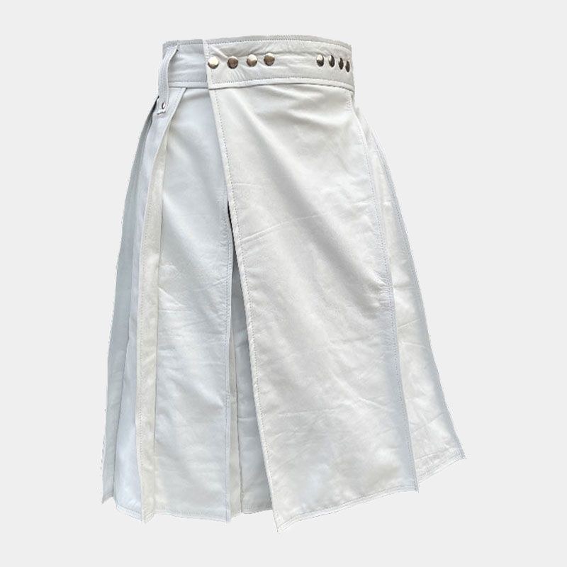 White Leather Kilt For Men
White Leather Kilt For Men
