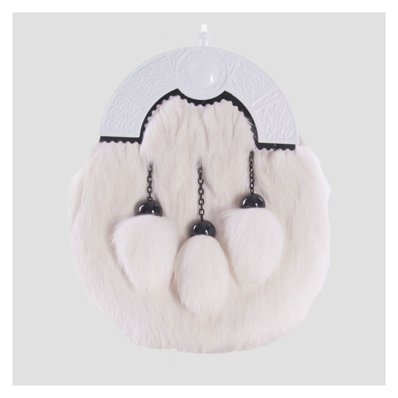 White Rabbit with White Cantle Sporran White Rabbit with White Cantle Sporran