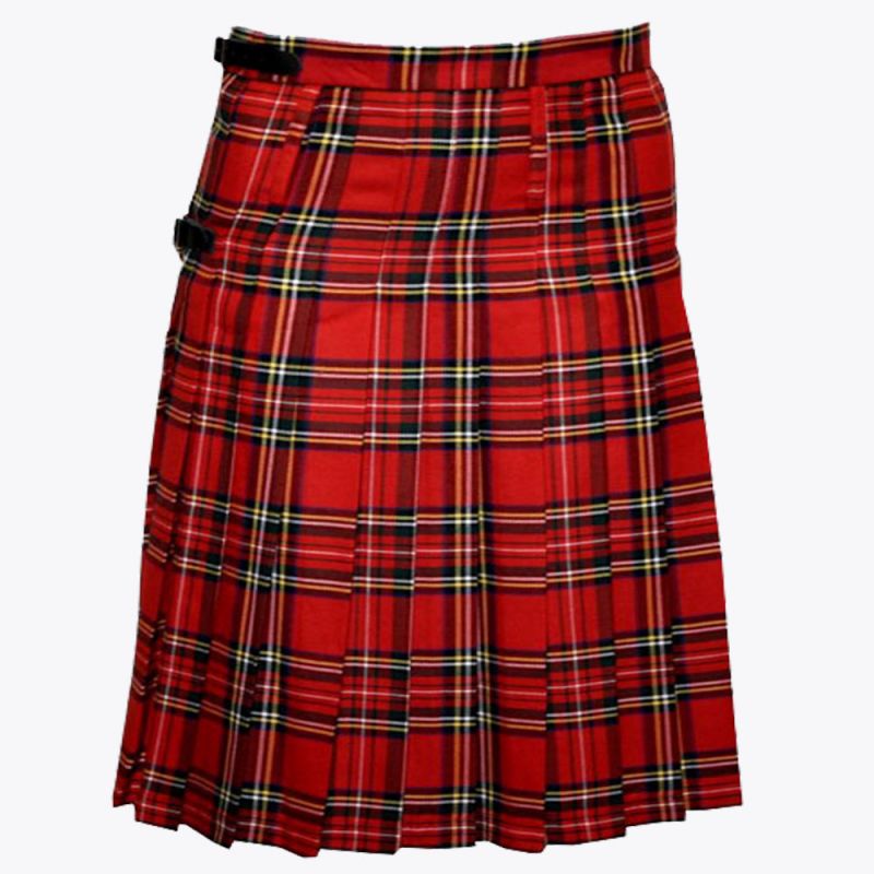 Women Long Royal Stewart Tartan Kilt
