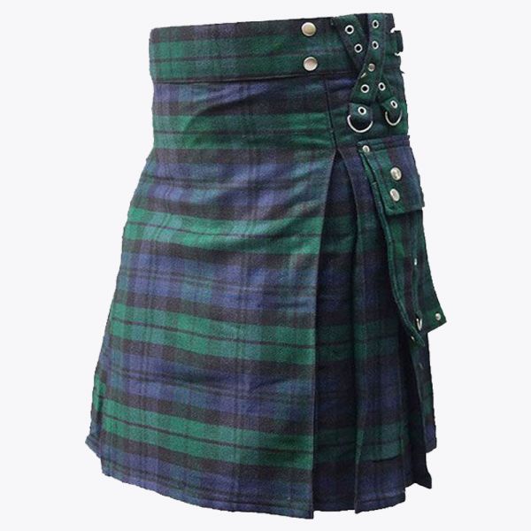 Black Watch Gothic Tartan Utility kilt
