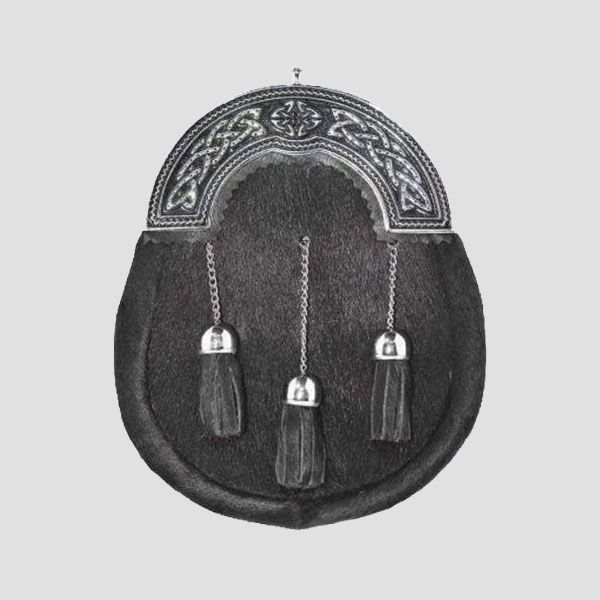 Black Calfskin Full Dress Black Enamel With Free Chain Belt