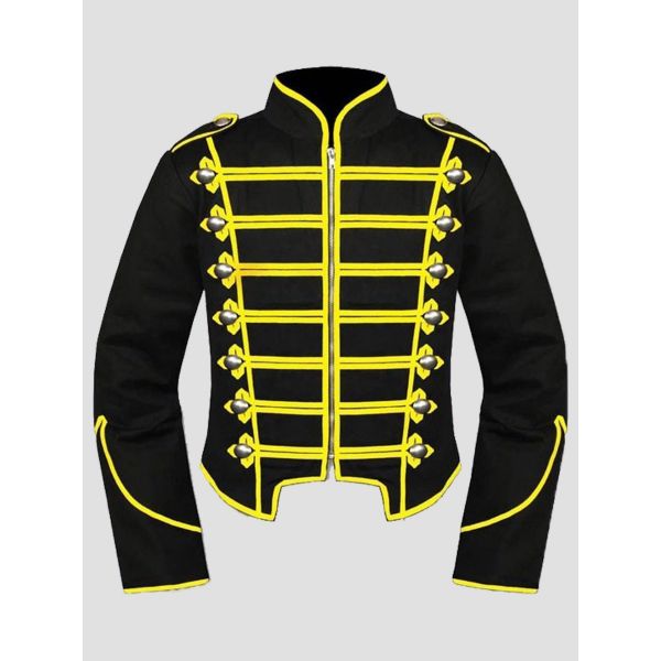 Black & Yellow Military Jacket
