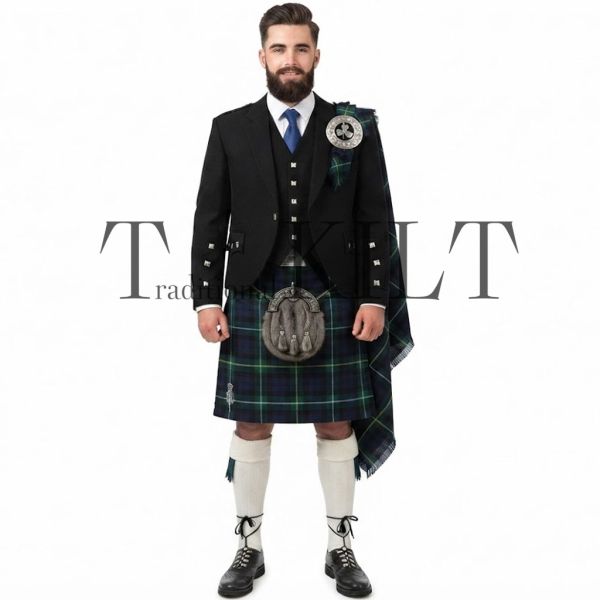 Campbell of Loudoun Modern Tartan Argyll  Jacket Kilt Outfit
