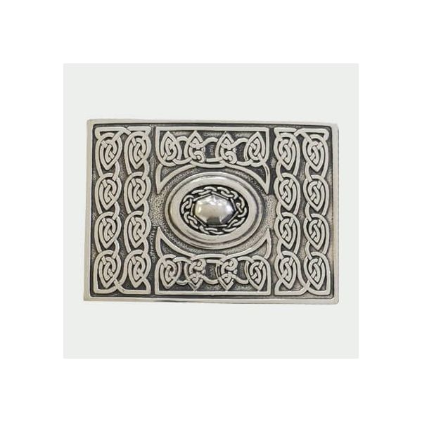 Celtic Chrome Kilt Belt Buckle