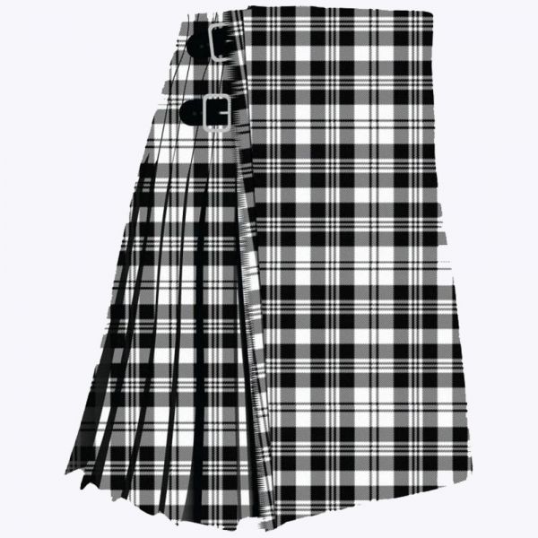 Scott Black And White Modern Tartan Kilt
