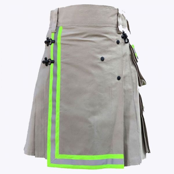 Gray Firefighter Utility Kilt For Men
