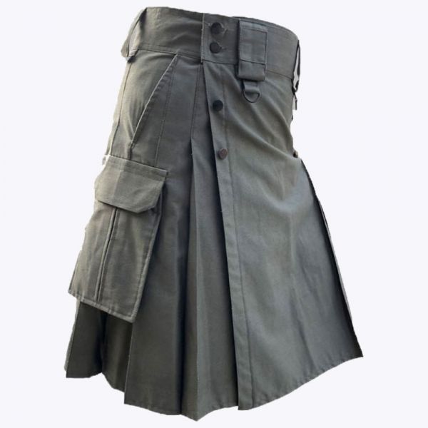 Olive Green Utility Kilt
