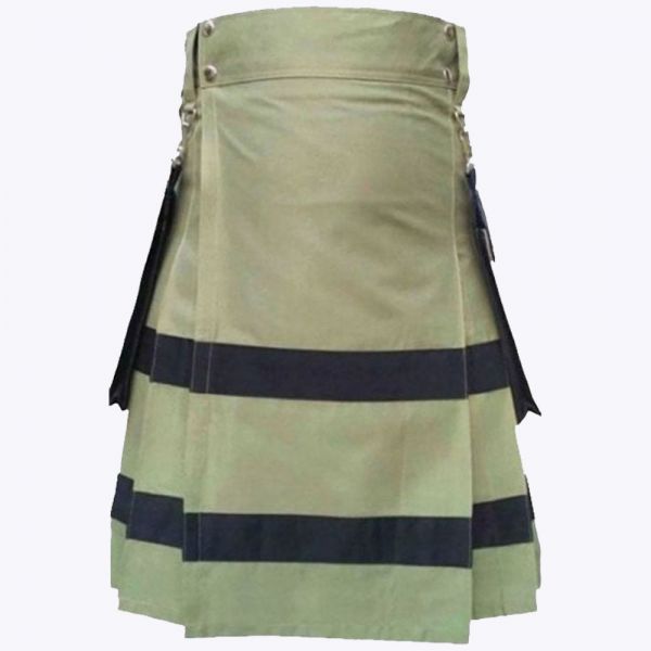 Olive Green Utility Kilt
