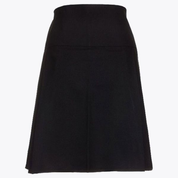 Plain Black Modern Mini Kilt For Women