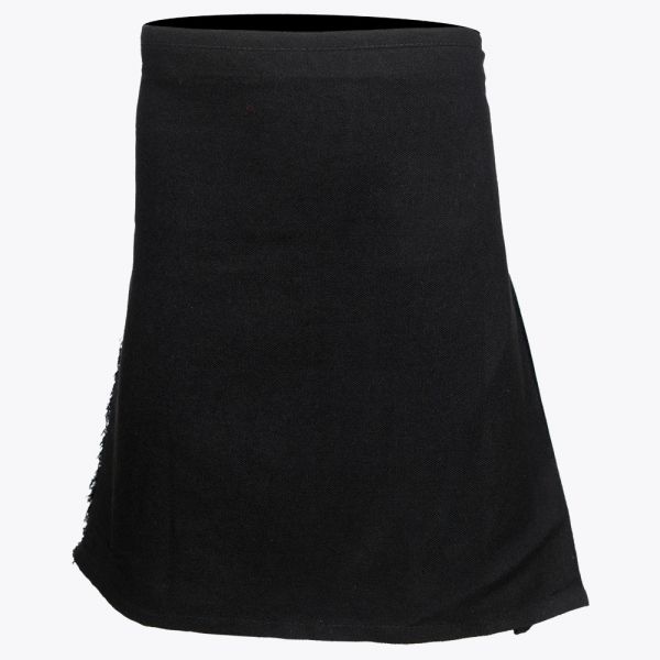 Plain Black Tartan kilt