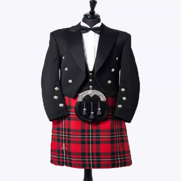 Prince Charlie Formal Clan Macgregor Tartan Kilt Outfit
