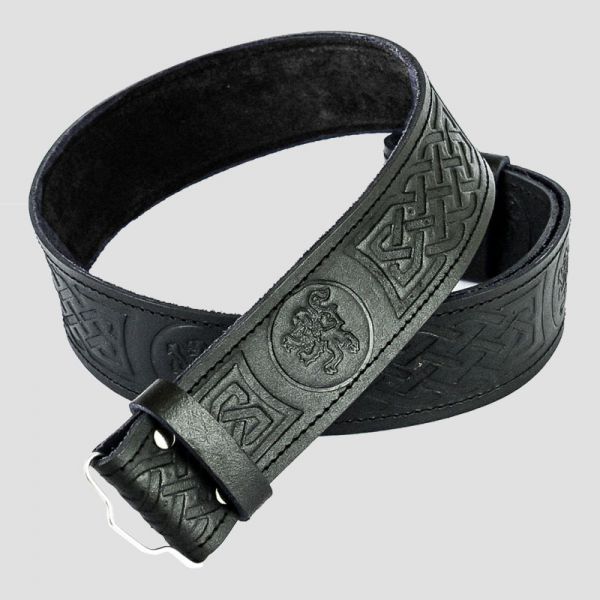 Rampant Lion Embossed Kilt Belt