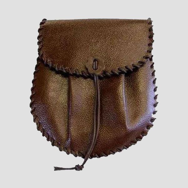 Rob Roy Style Brown Leather Sporran
