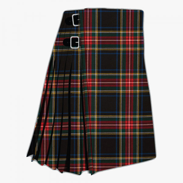 Stewart Black Modern Tartan Kilt