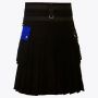 Black & Blue Hybrid Utility Kilt For Men
 thumbnail