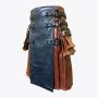 Black & Brown Leather Kilt Adjustable Interchangeable
 thumbnail