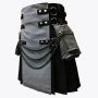 Black & Grey with Chains Hybrid Utility Kilt For Men
 thumbnail