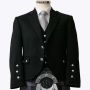 Black Argyll Tweed Kilt Jacket and Vest thumbnail